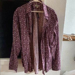 Express floral print dress shirt